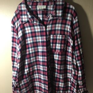 Forever 21 plus plaid long sleeve shirt